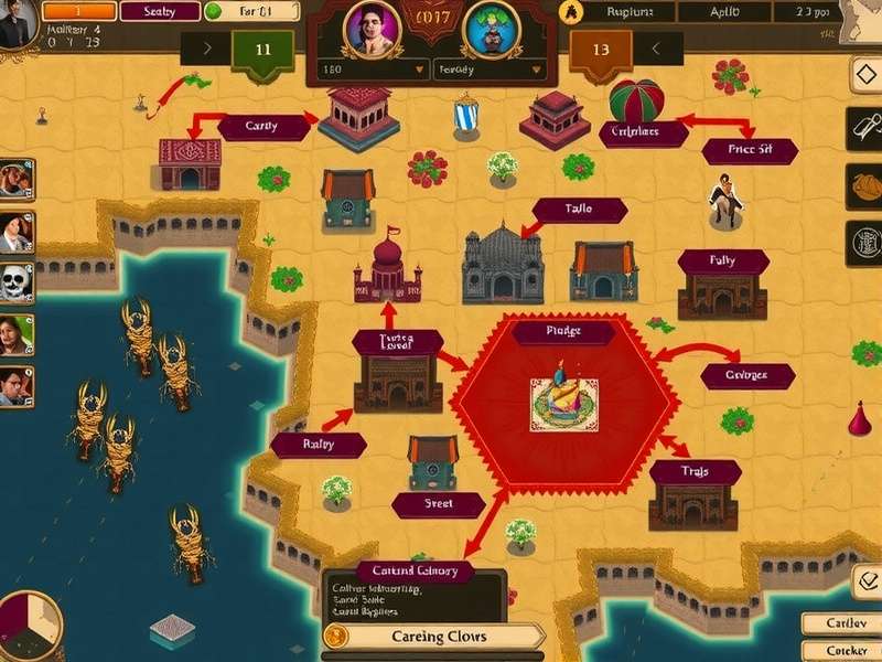 Sovereign Rule Rajput gameplay screenshot showing strategic map